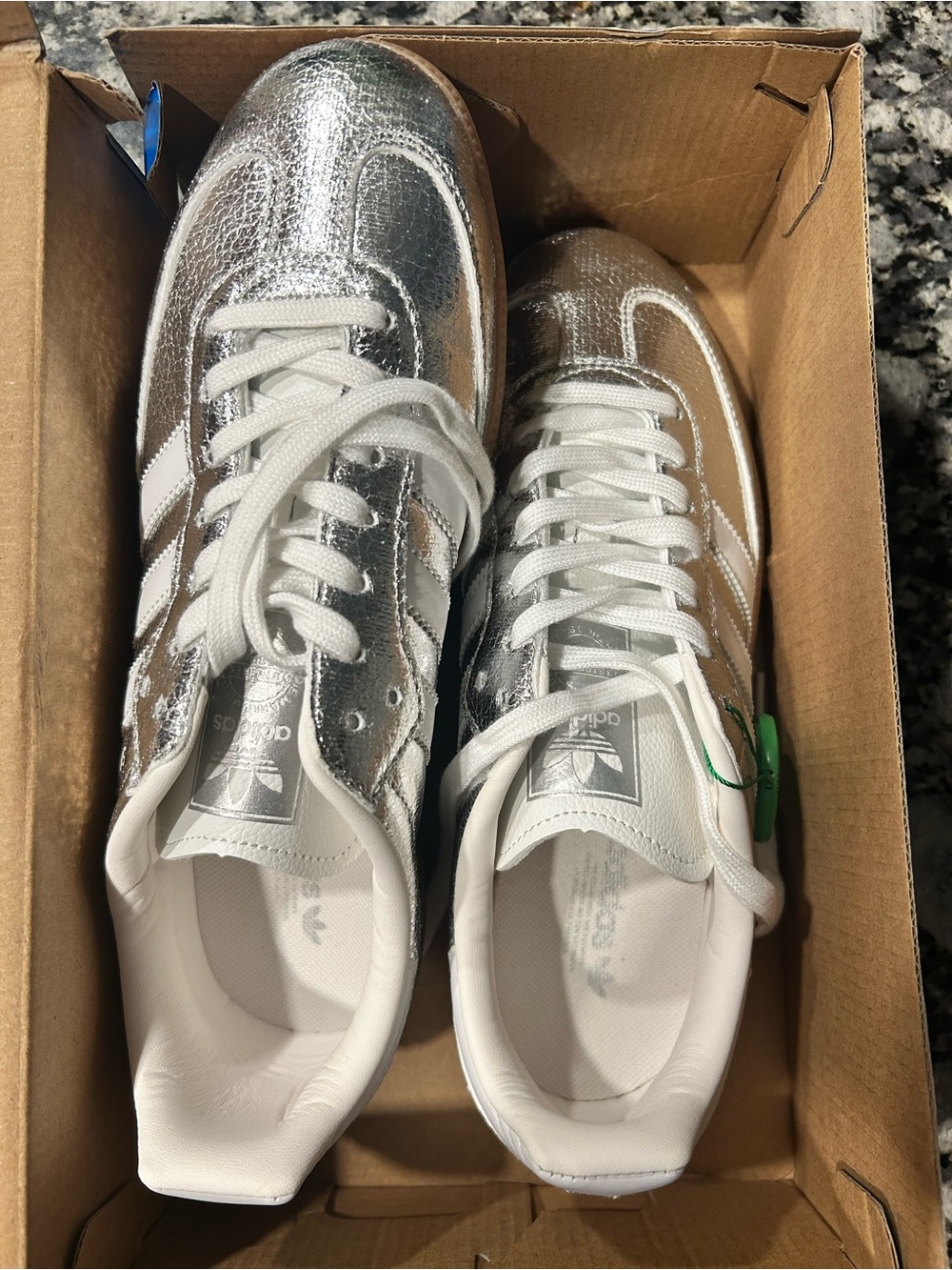 adidas Samba OG Silver White Sneakers / size US 8 - new in box. - Picture 2 of 6